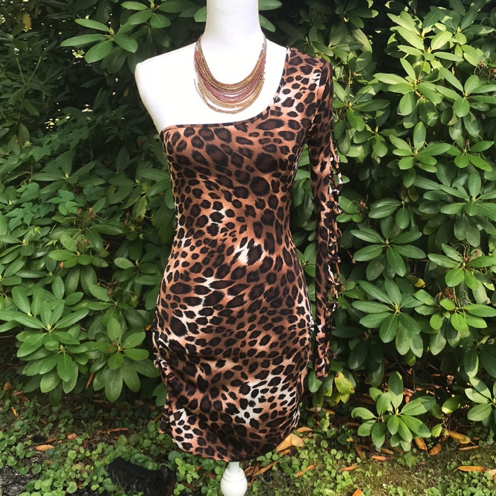 Charlotte Russe BodyCon Mini Dress Animal Print M